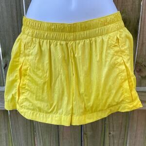 Gap Body Fit athletic bright yellow running shorts